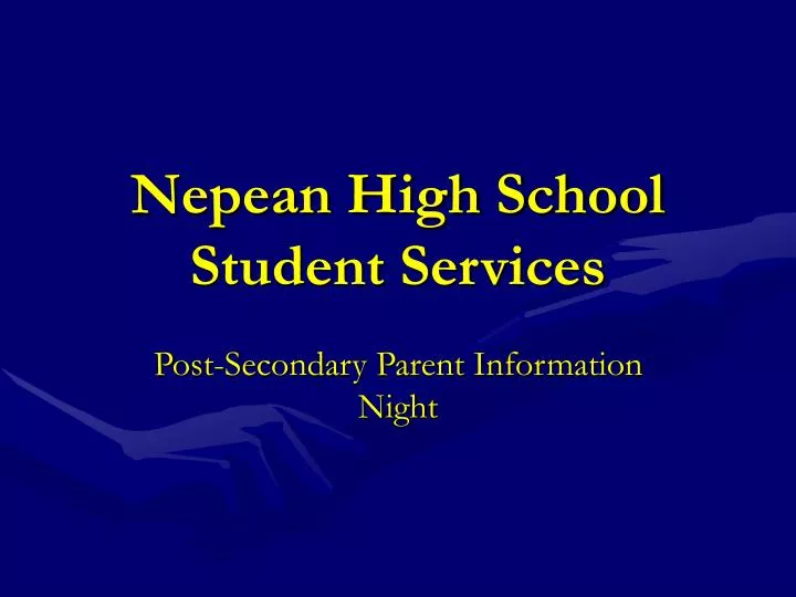 nepean high school student services
