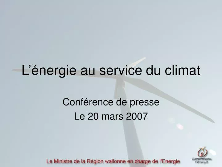 l nergie au service du climat