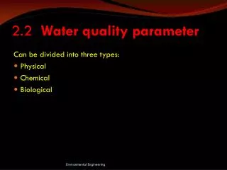 2.2 Water quality parameter