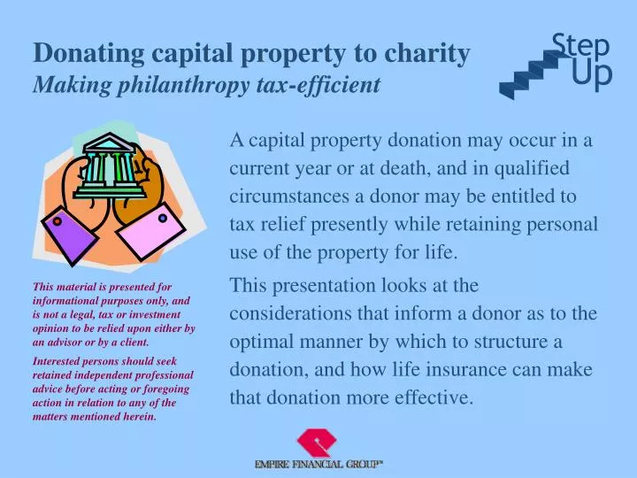 donating capital property to charity making philanthropy tax efficient
