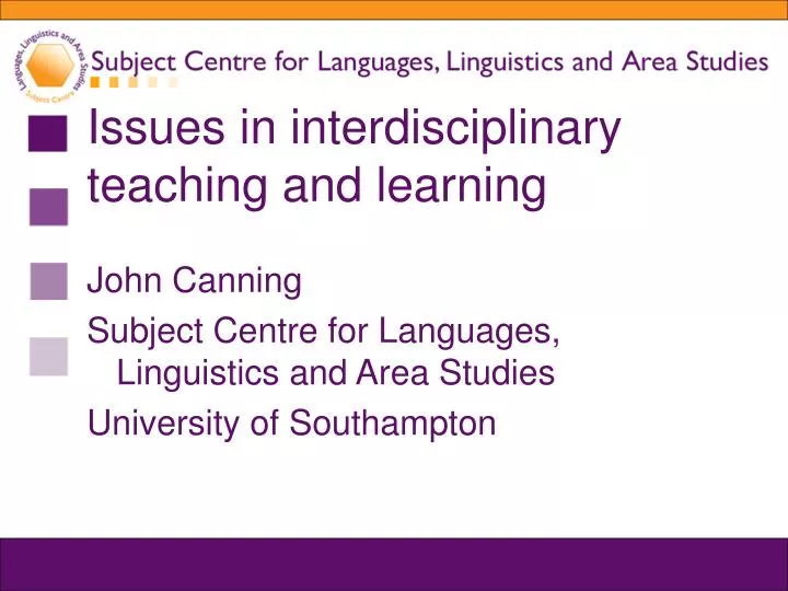 issues in interdisciplinary teaching and learning