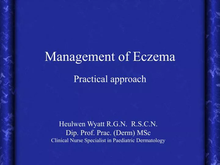 management of eczema