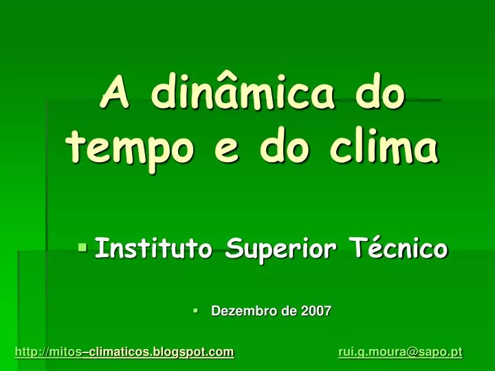 a din mica do tempo e do clima