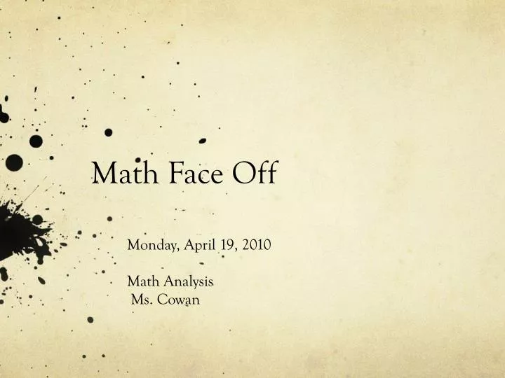 math face off