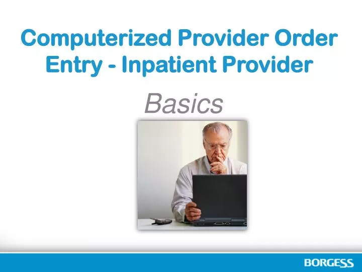 computerized provider order entry inpatient provider