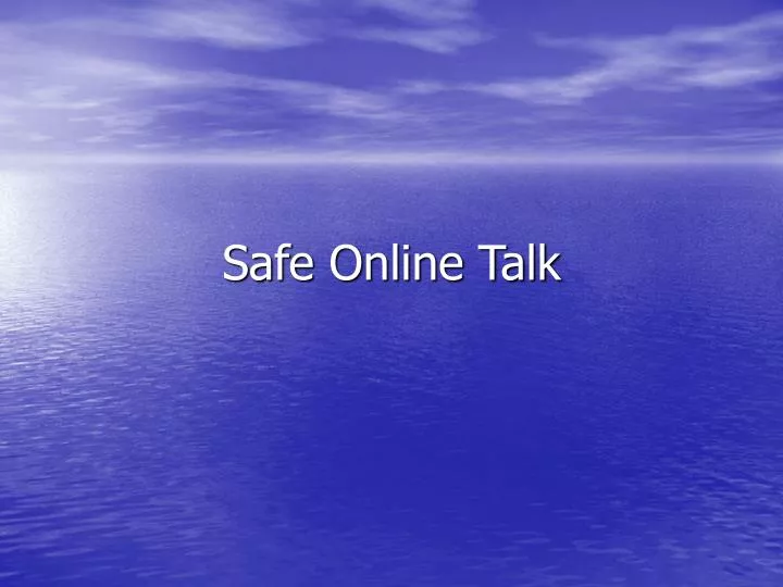 safe online talk