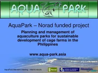 AquaPark – Norad funded project
