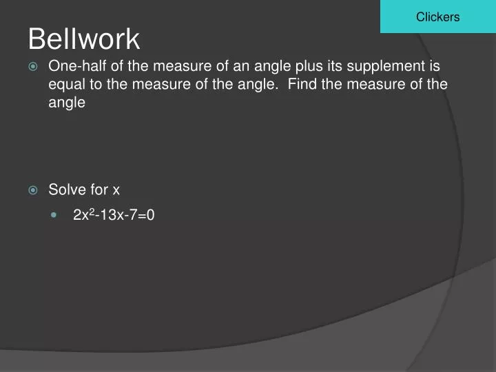 bellwork