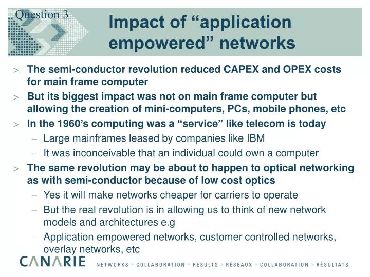 impact of application empowered networks