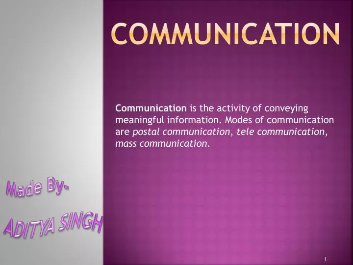 communication