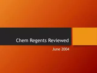 Chem Regents Reviewed