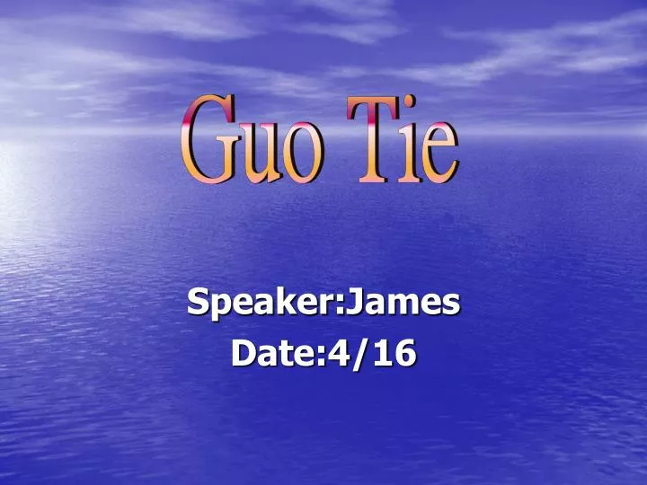 speaker james date 4 16