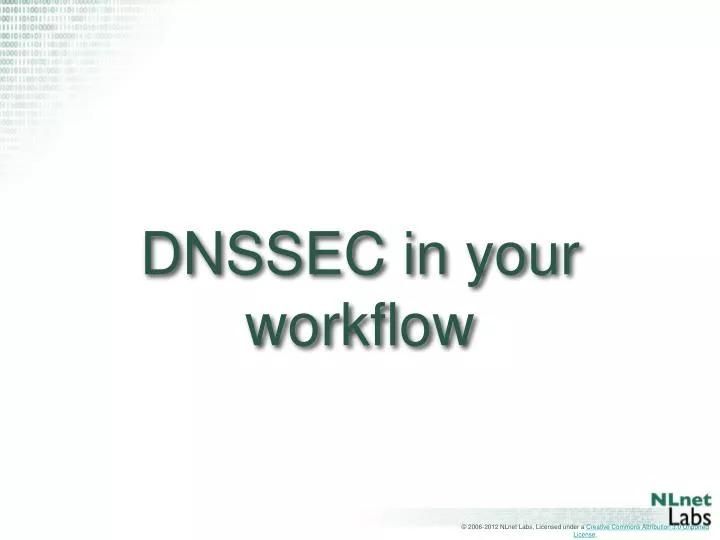 dnssec in your workflow