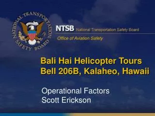 Bali Hai Helicopter Tours Bell 206B, Kalaheo, Hawaii