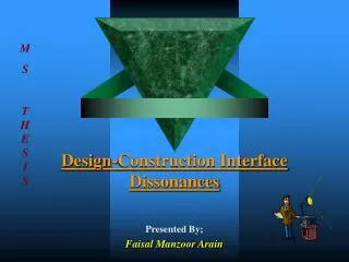 Design-Construction Interface Dissonances