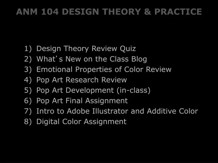 anm 104 design theory practice