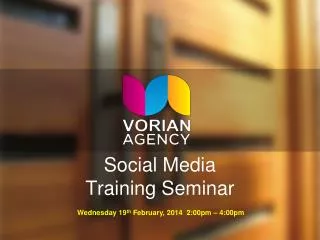 Social Media Training Seminar