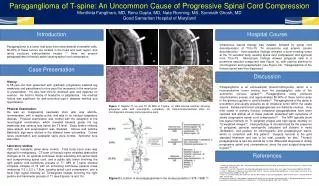 Paraganglioma of T-spine: An Uncommon Cause of Progressive Spinal Cord Compression