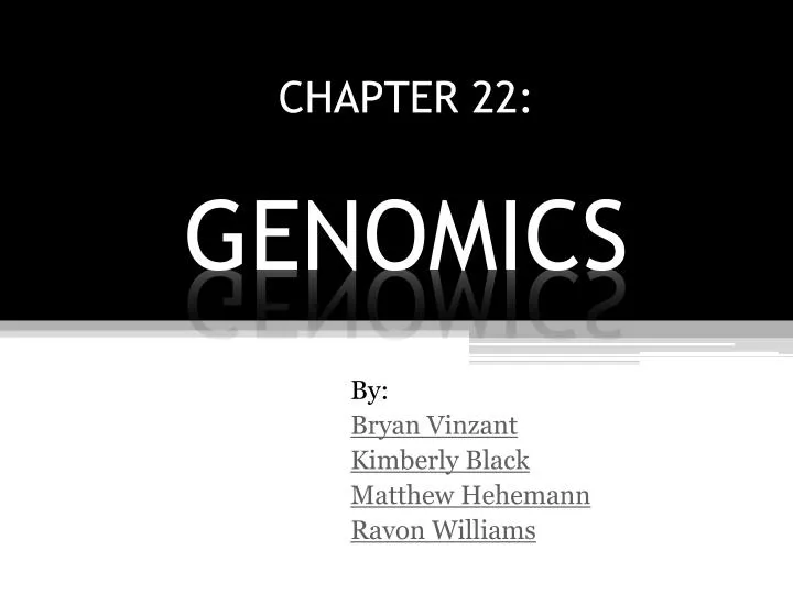 chapter 22 genomics