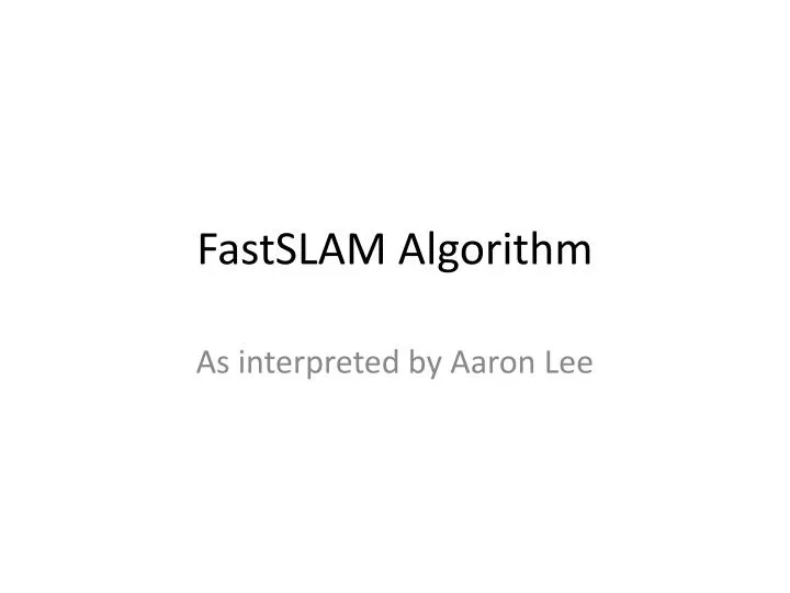 fastslam algorithm
