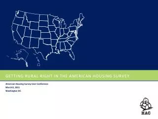 Getting rural Right in the American housing survey