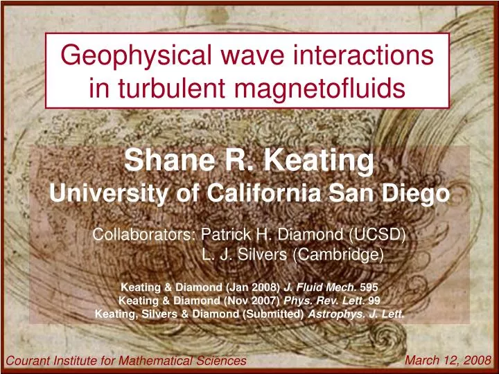 geophysical wave interactions in turbulent magnetofluids