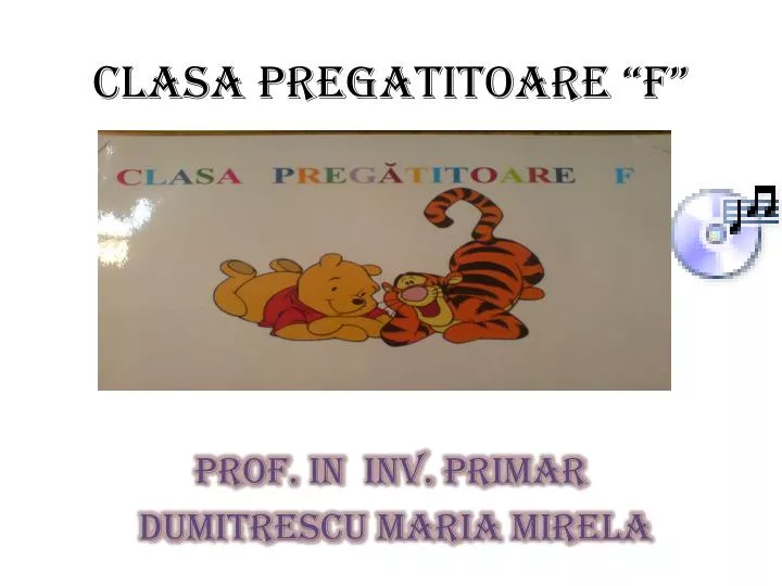 clasa pregatitoare f