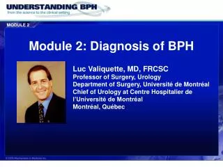 Module 2: Diagnosis of BPH