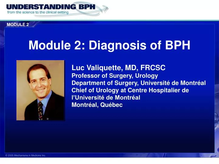 module 2 diagnosis of bph