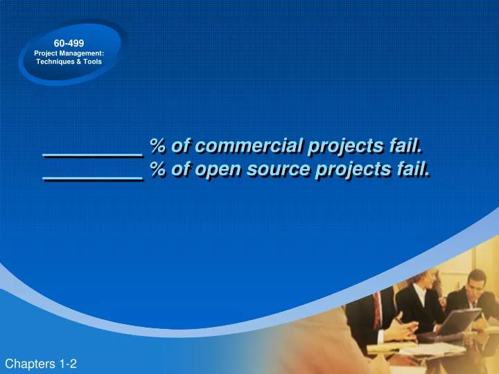 of commercial projects fail of open source projects fail