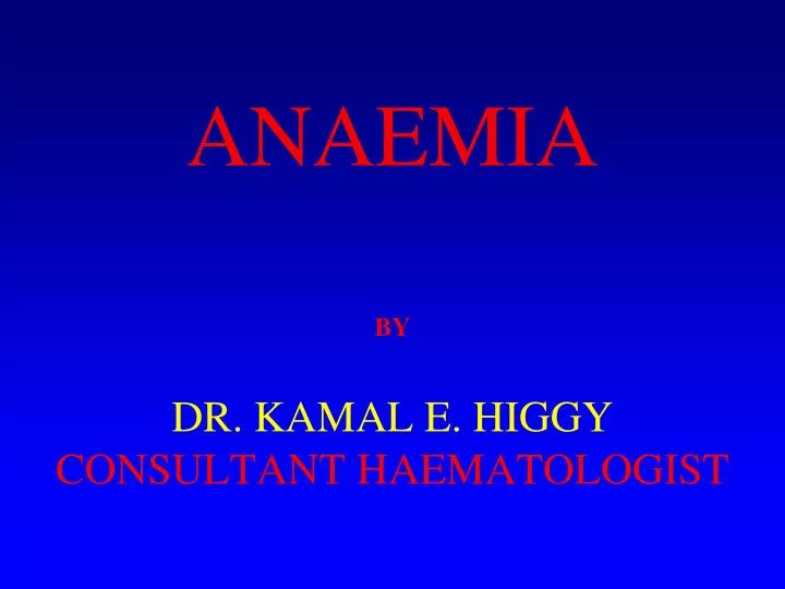 anaemia