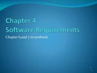 Chapter 4 Software Requirements