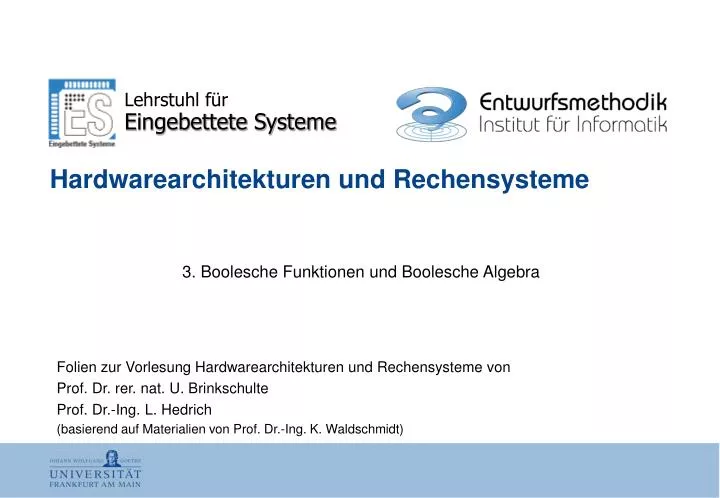 hardwarearchitekturen und rechensysteme