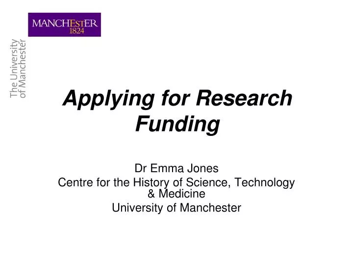 applying for research funding