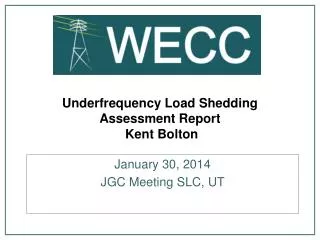 Underfrequency Load Shedding Assessment Report Kent Bolton