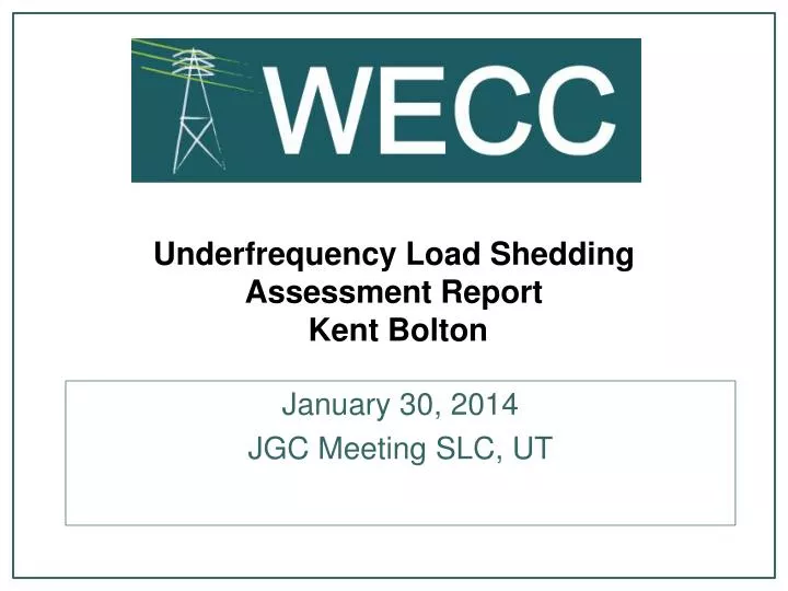 underfrequency load shedding assessment report kent bolton