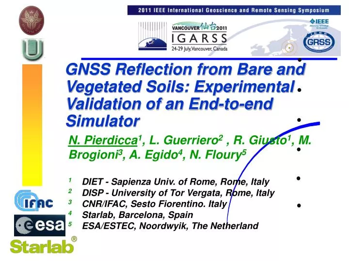 gnss reflection from bare and vegetated soils experimental validation of an end to end simulator
