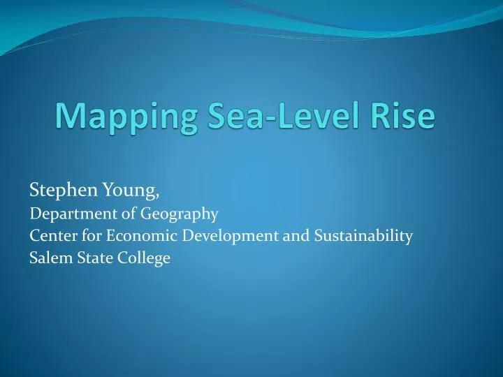 mapping sea level rise
