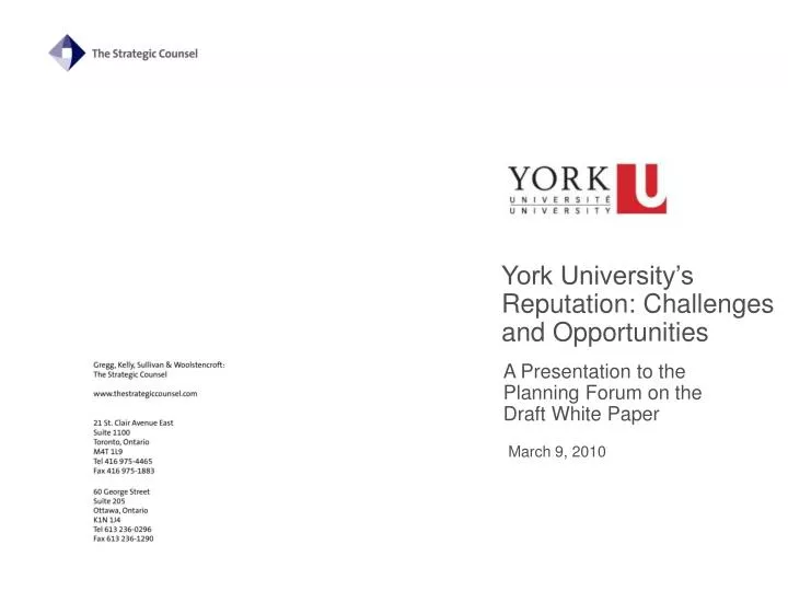 york university s reputation challenges and opportunities