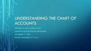 Understanding the chart of accounts
