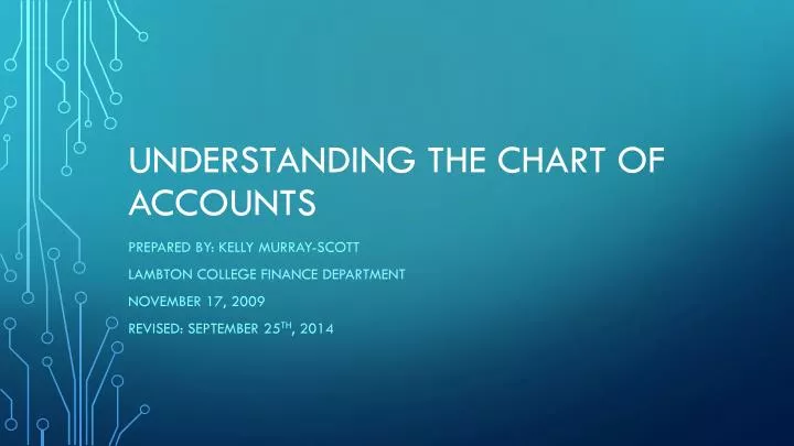 understanding the chart of accounts