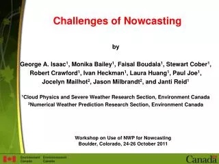 Challenges of Nowcasting