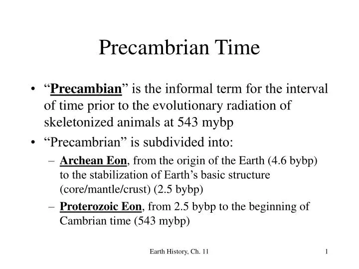 precambrian time