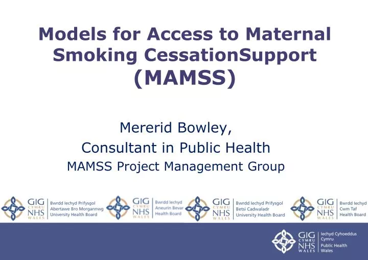 models for access to maternal smoking cessationsupport mamss
