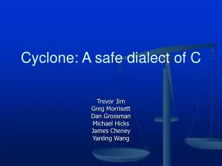 Cyclone: A safe dialect of C