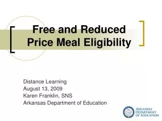 Free and Reduced Price Meal Eligibility