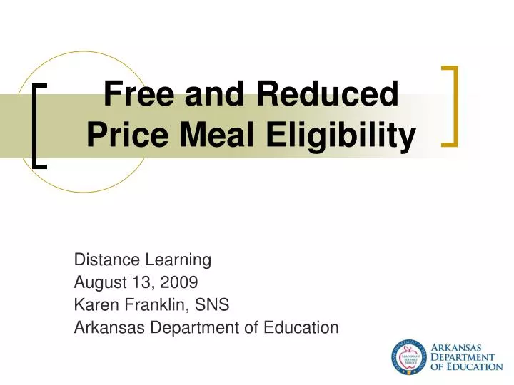 free and reduced price meal eligibility