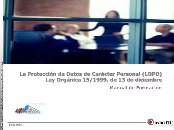la protecci n de datos de car cter personal lopd ley org nica 15 1999 de 13 de diciembre