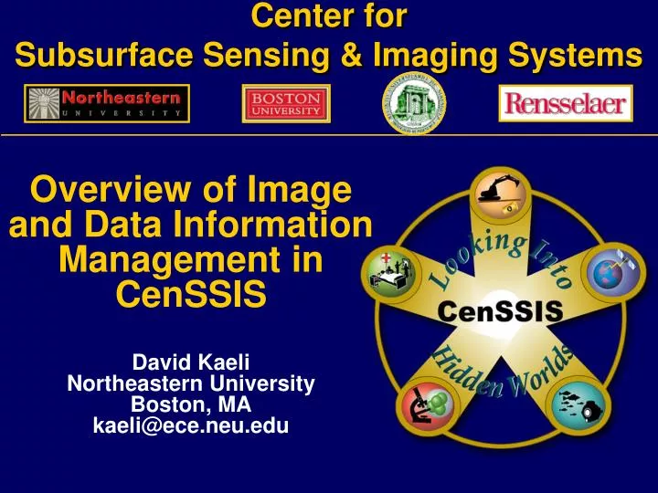 center for subsurface sensing imaging systems