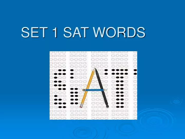 set 1 sat words